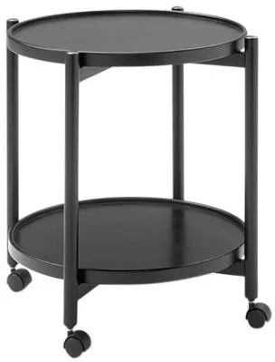 Thomsen Furniture James carrello - rovere tinto nero - Ø 50 cm