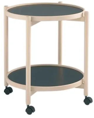Thomsen Furniture James carrello - faggio/melamina - faggio naturale - Ø50 cm