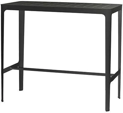 Tavolo da bar Cane-Line Cut - Nero - Alluminio
