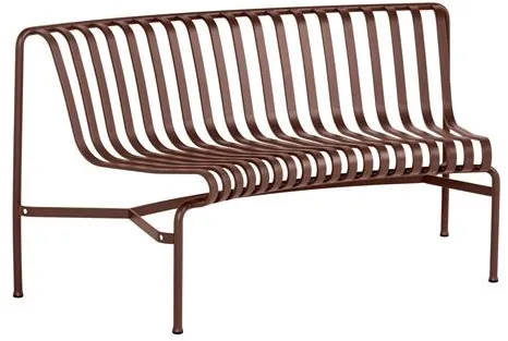 HAY Palissade Park Dining Panchina IN 1 Pz. Incl. Set di Montaggio Non Autoportante Iron Red