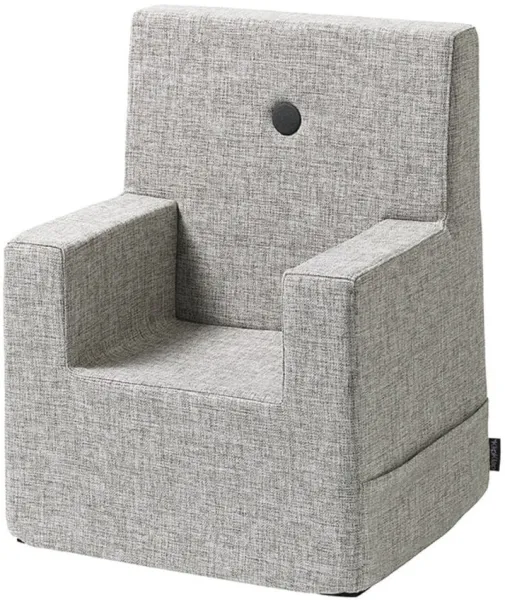 Sedia per bambini XL - grigio chiaro/grigio scuro con bottone
