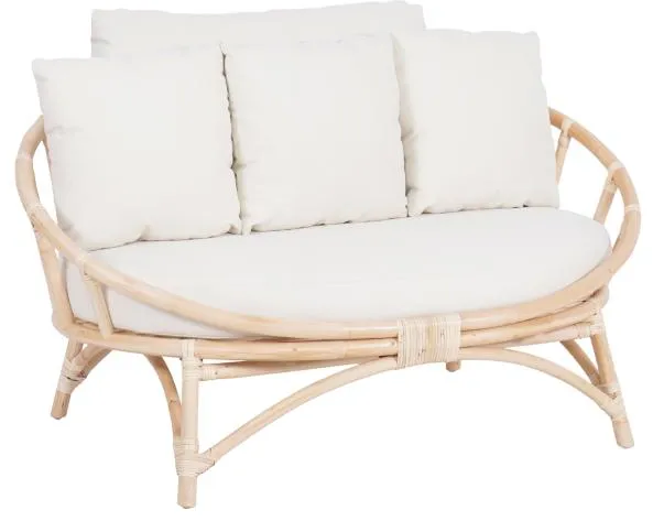 Muscat divano lounge 2 posti bianco 127x102x70cm