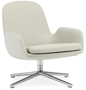 Normann Copenhagen Poltrona Era Bassa con Swivel in Alluminio/Main Line Flax MLF20
