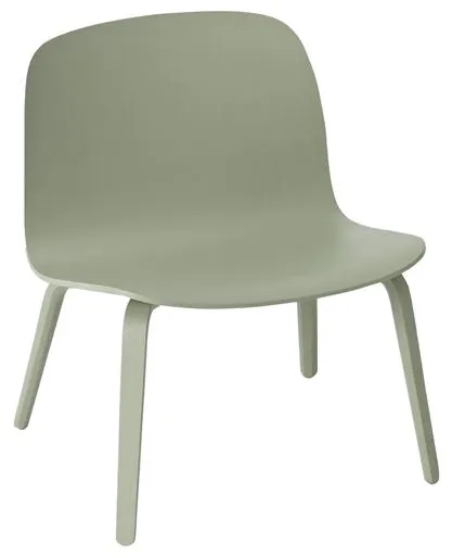 Poltrona Muuto Visu con Base in Legno Verde Polveroso