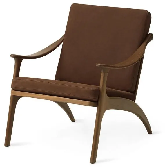 Warm Nordic Lean Back Poltrona in Teak/Nabuk Terra