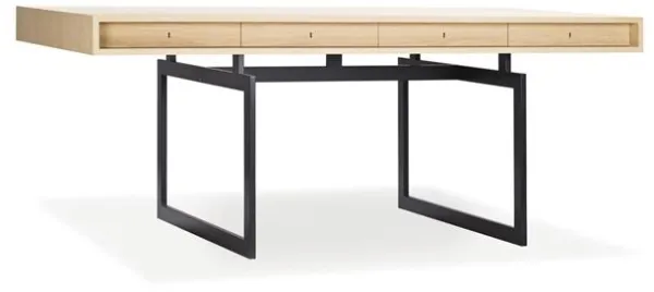 Karakter Office Desk Rovere Sbiancato/Grigio
