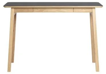 Magnus Olesen Freya Scrivania in Rovere Massiccio Laccato/Linoleum Nero 4023 Forbo