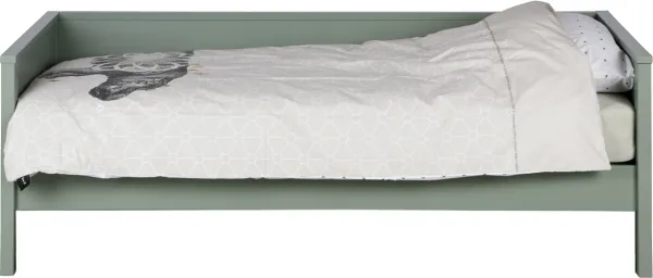 Nikki, Divano letto, verde, H73x208x100 cm, pino