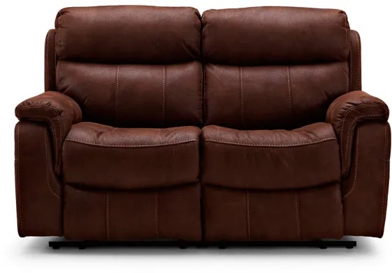HAGA Arizona 2 divano da cinema con recliner elettrico - tessuto in microfibra marrone