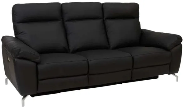 Furnhouse Selesta 3 posti in pelle nera 222x96x101cm
