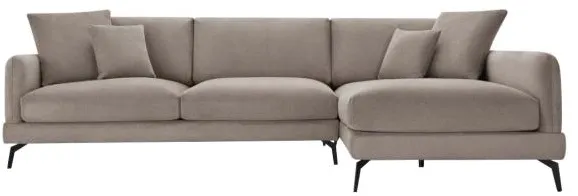 Furnhouse Maggie chaise longue destra tessuto marrone chiaro 293x165x98cm