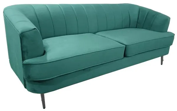 Homeville Andria 3 posti velluto verde 200x89x79cm