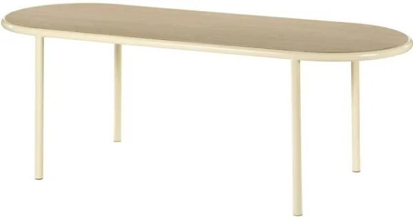 Valerie Objects Wooden Tavolo da Pranzo Ovale Avorio/Rovere