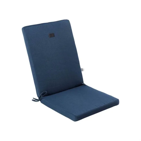 Cuscino per seduta/schienale per sedia pieghevole - Blu