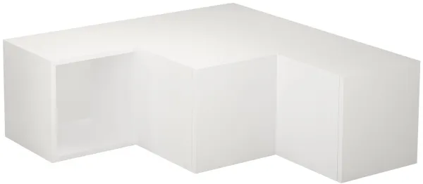 NORDVÄRK Mobile TV Compact, con 1 vano e 2 cassetti - melamina bianca (90x92)